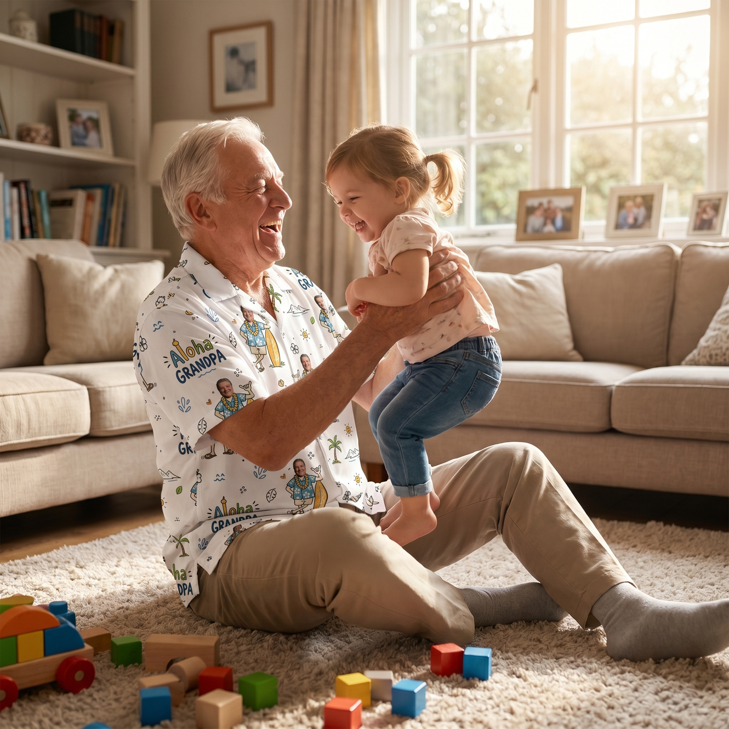 Aloha Grandpa Hawaiian Shirt – Personalized Tropical Gift for Grandpa