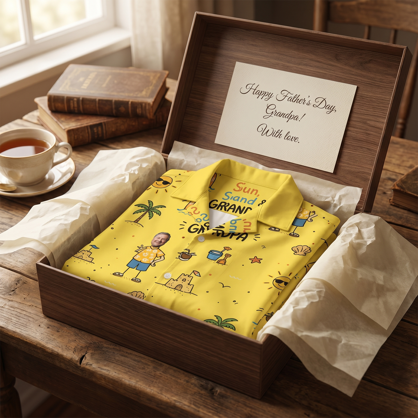 Sun Sand and Grandpa Hawaiian Shirt – Personalized Tropical Gift for Grandpa
