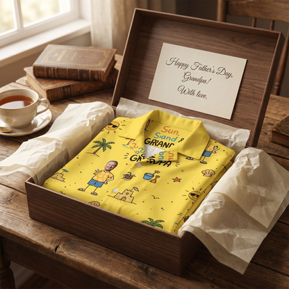 Sun Sand and Grandpa Hawaiian Shirt – Personalized Tropical Gift for Grandpa