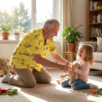 Sun Sand and Grandpa Hawaiian Shirt – Personalized Tropical Gift for Grandpa