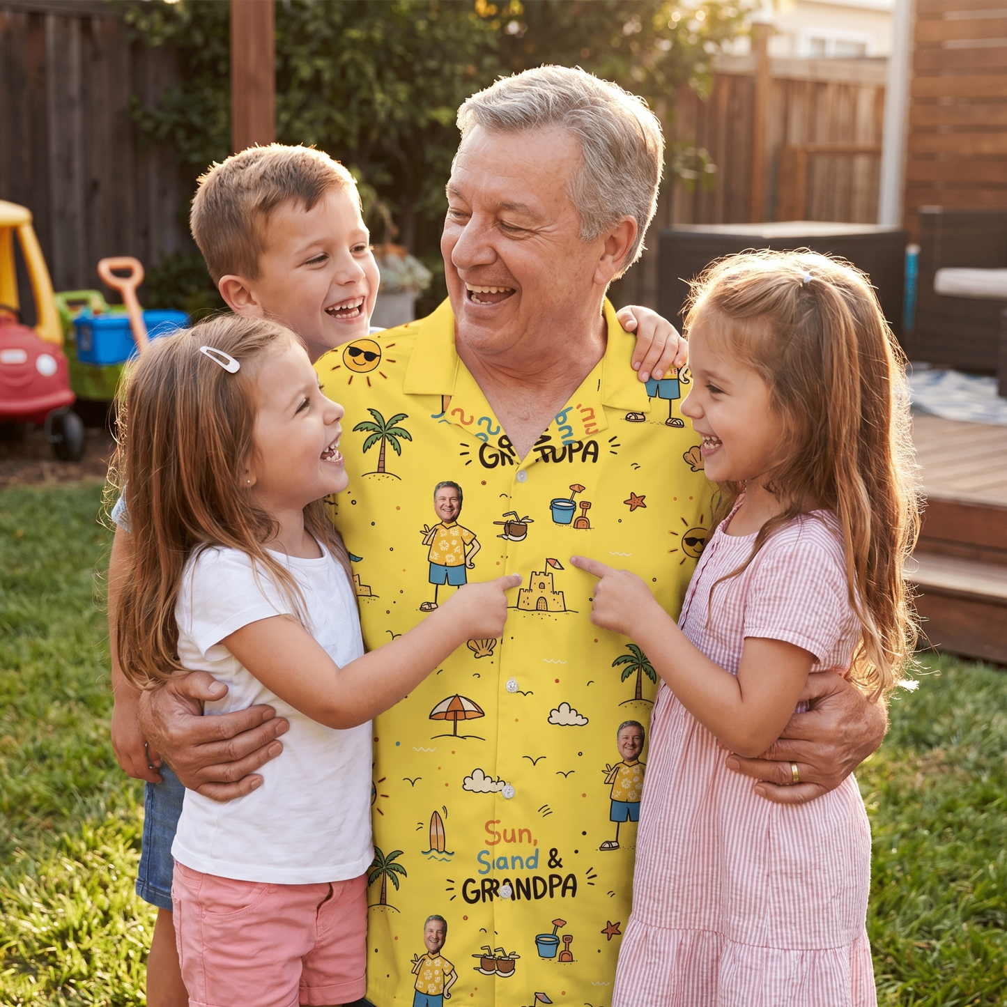 Sun Sand and Grandpa Hawaiian Shirt – Personalized Tropical Gift for Grandpa
