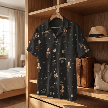 Custom Photo Grandpa Era Hawaiian Shirt | Personalized Gift for Grandpa
