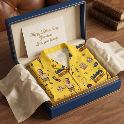 Grandpa Energy Hawaiian Shirt | Personalized Father's Day Gift for Grandpa
