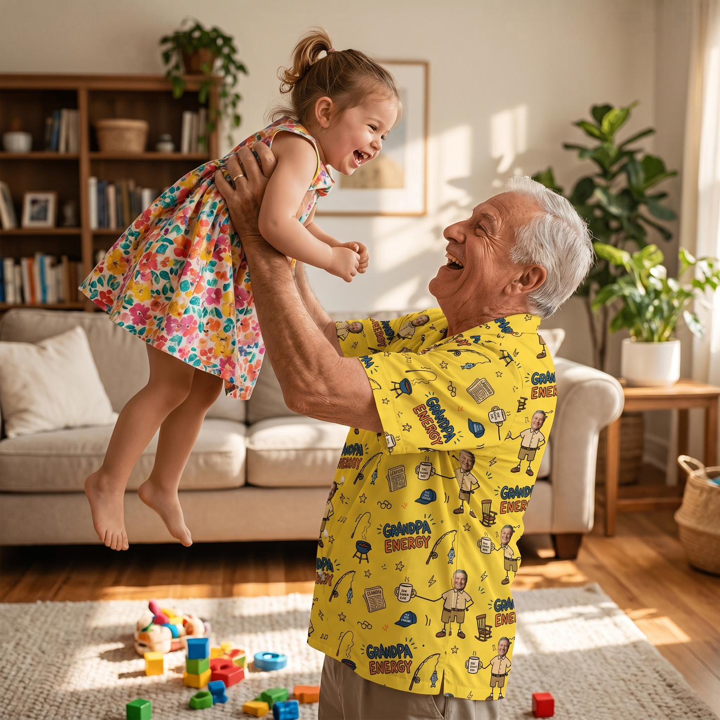 Grandpa Energy Hawaiian Shirt | Personalized Father's Day Gift for Grandpa