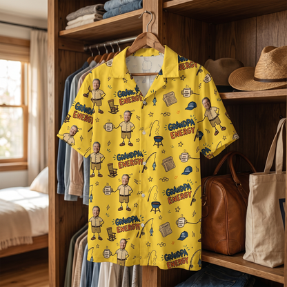 Grandpa Energy Hawaiian Shirt | Personalized Father's Day Gift for Grandpa