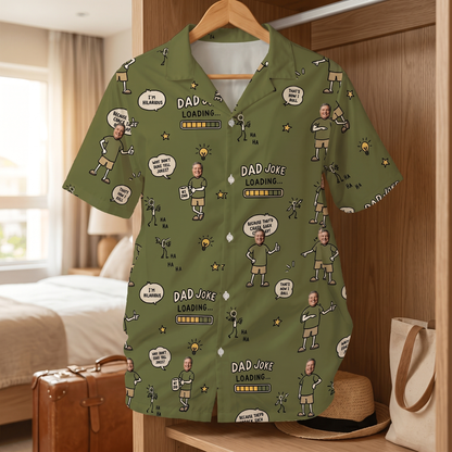 Dad Joke Loading Hawaiian Shirt | Personalized Funny Gift for Dad