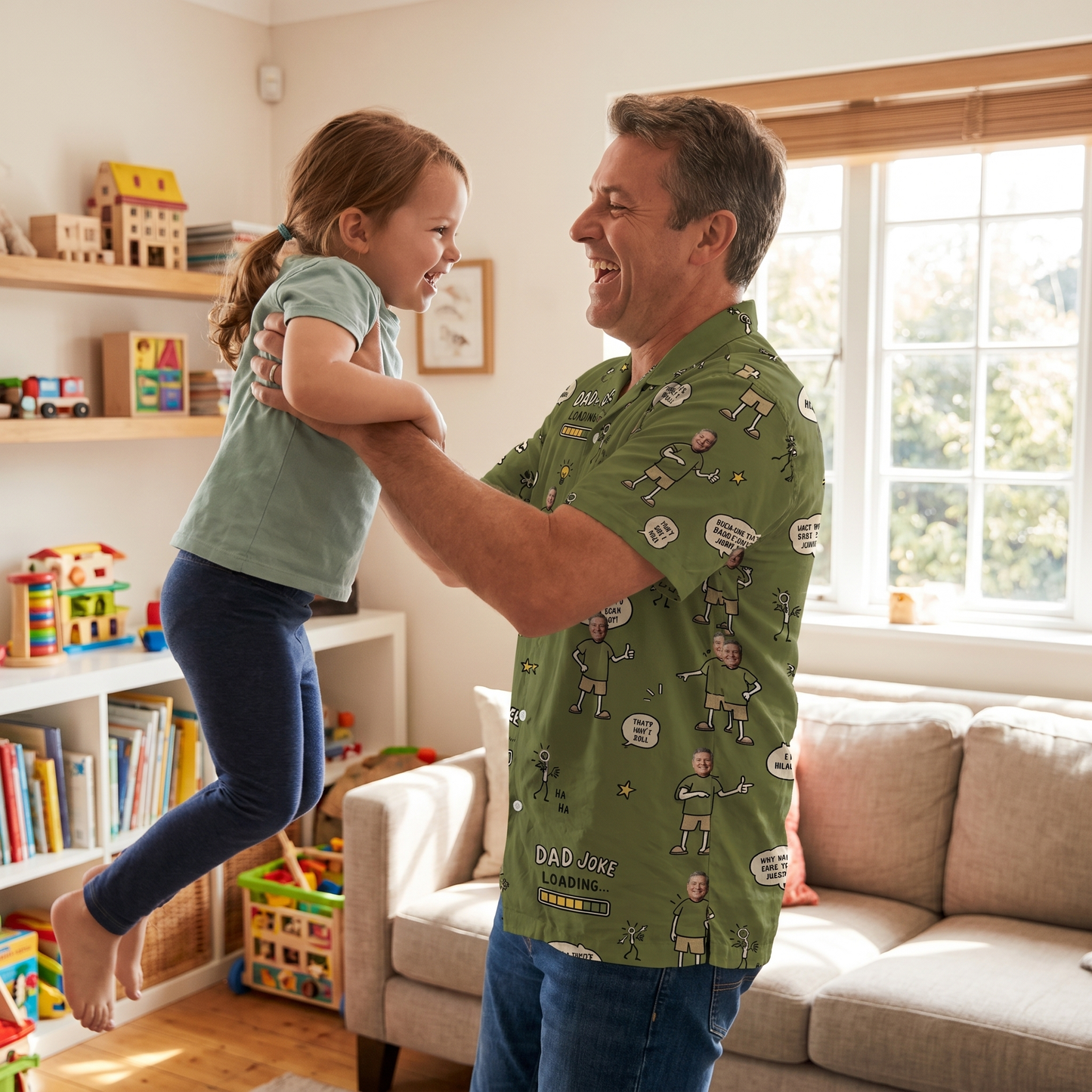 Dad Joke Loading Hawaiian Shirt | Personalized Funny Gift for Dad