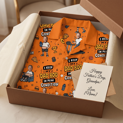 I Keep My Dad Bod In Peak Condition Hawaiian Shirt | Personalized Funny Gift for Dad