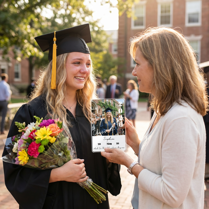 Personalized And So The Adventure Begins Graduation Acrylic Plaque – Name and Photo