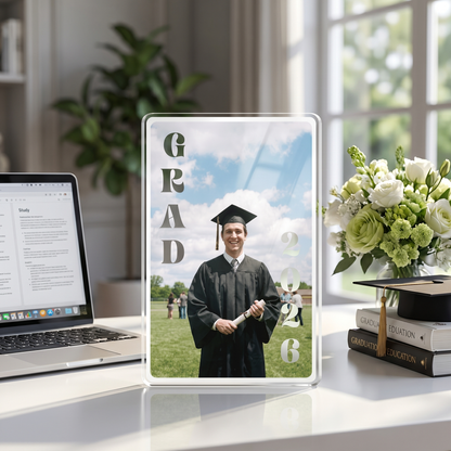 Personalized Graduation Name and Photo Rectangle Acrylic Plaque