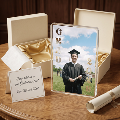 Personalized Graduation Name and Photo Rectangle Acrylic Plaque