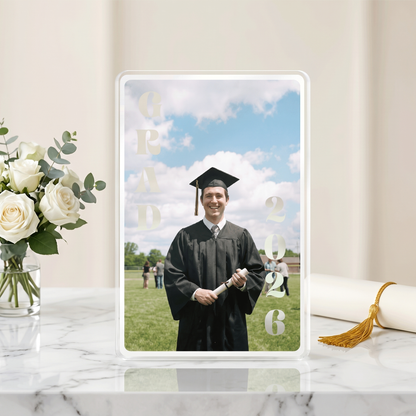 Personalized Graduation Name and Photo Rectangle Acrylic Plaque