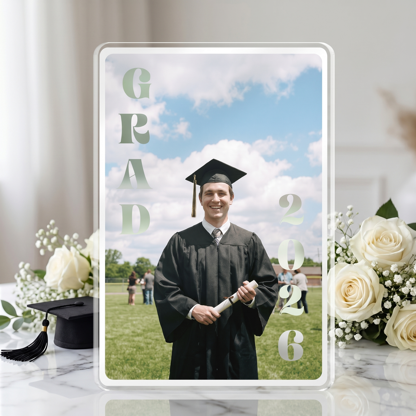 Personalized Graduation Name and Photo Rectangle Acrylic Plaque
