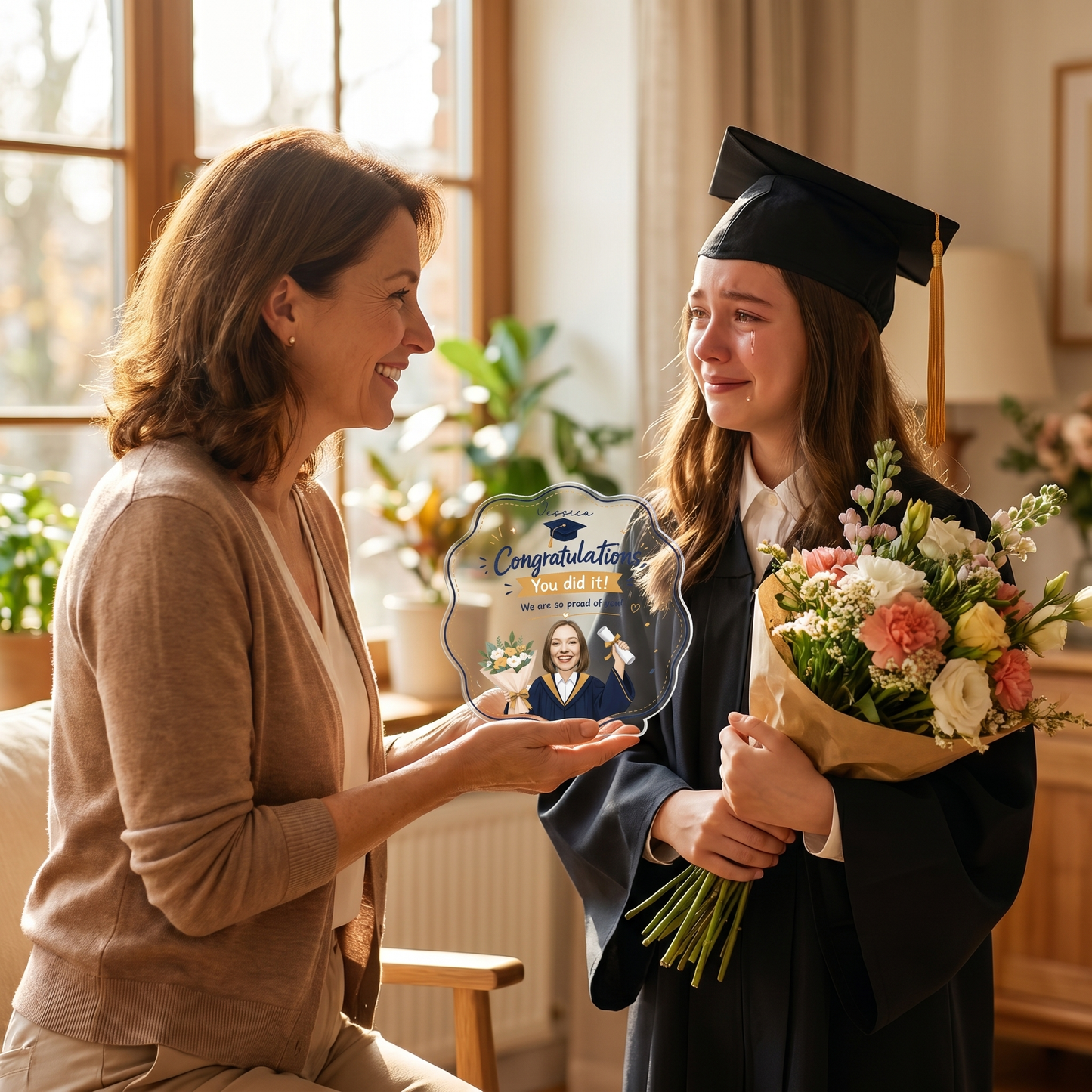 Personalized Congratulations You Did It Photo Graduation Acrylic Plaque