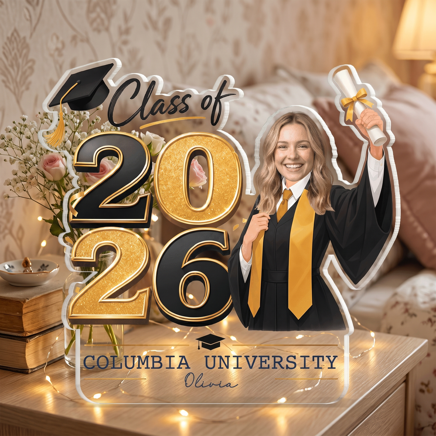 Personalized Class of 2026 Photo Graduation Acrylic Plaque