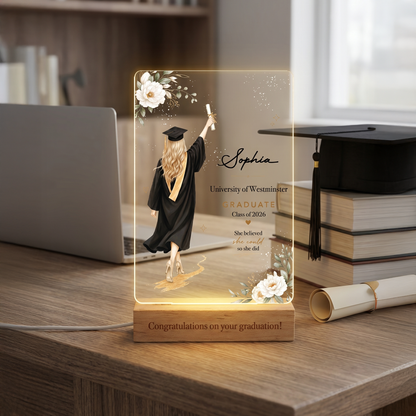 Personalized Graduation Name Night Light – Congratulations On Your Graduation Gift