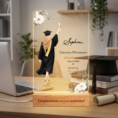 Personalized Graduation Name Night Light – Congratulations On Your Graduation Gift