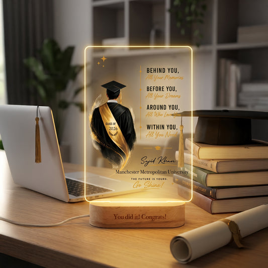 Personalized The Future Is Yours Go Shine Night Light – Graduation Gift