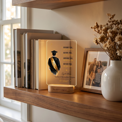 Personalized The Future Is Yours Go Shine Night Light – Graduation Gift