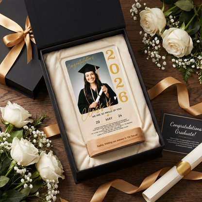 Personalized We Are So Proud Of You Photo Night Light – Graduation Gift
