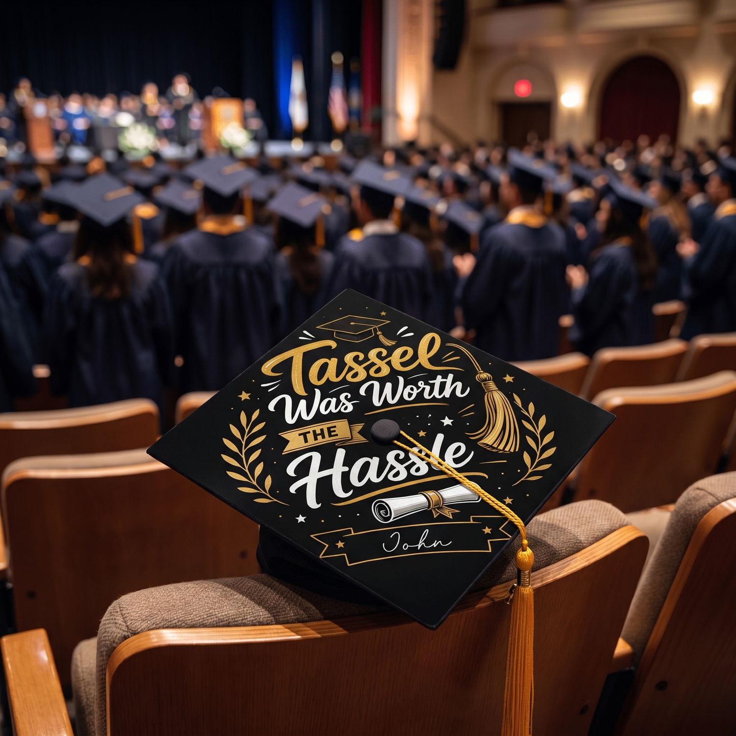 Personalized Tassel Was Worth The Hassle Graduation Cap Topper