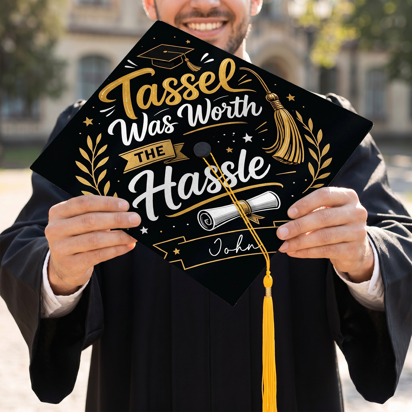 Personalized Tassel Was Worth The Hassle Graduation Cap Topper