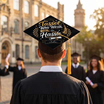 Personalized Tassel Was Worth The Hassle Graduation Cap Topper