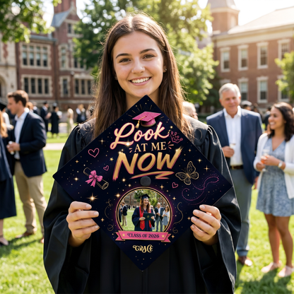 Personalized Look At Me Now Graduation Cap Topper