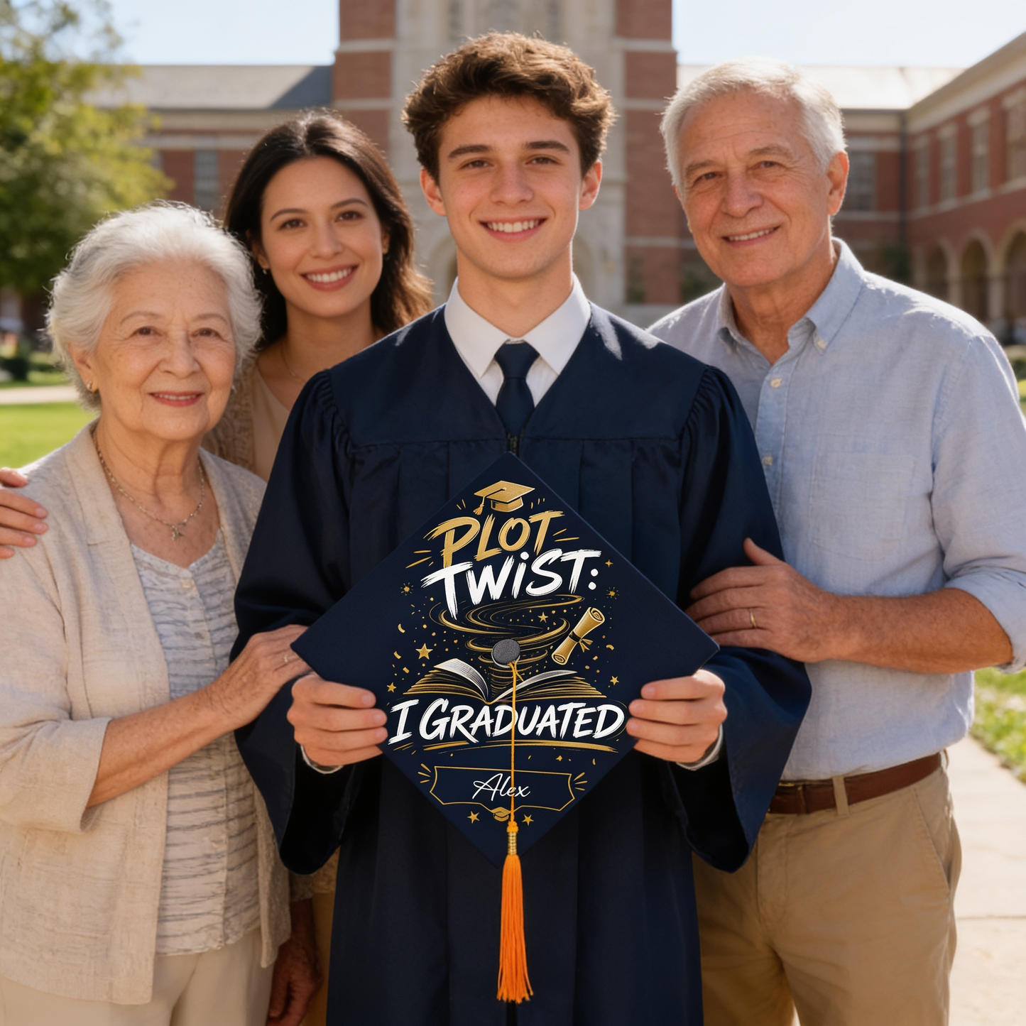 Personalized Plot Twist I Graduated Graduation Cap Topper