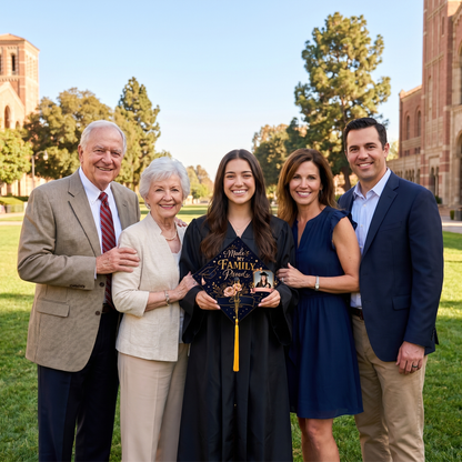 Personalized Made My Family Proud Graduation Cap Topper