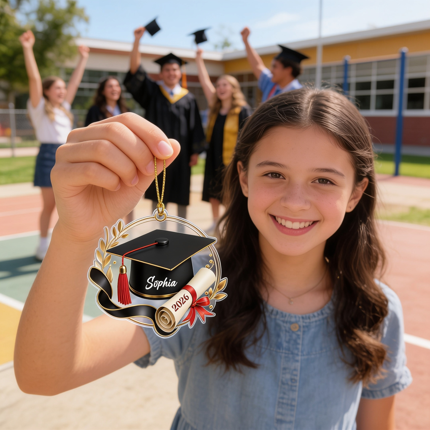Personalized Graduation Cap Name Acrylic Ornament