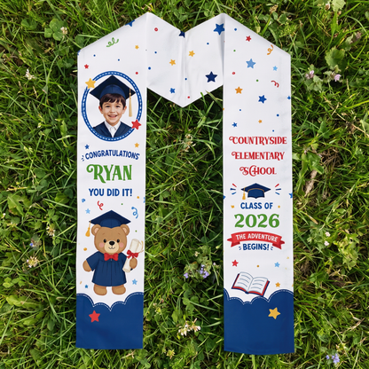 Personalized Congratulations You Did It Kid Graduation Stole – Custom Name