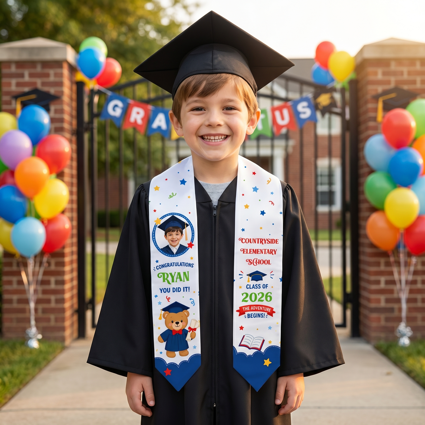 Personalized Congratulations You Did It Kid Graduation Stole – Custom Name