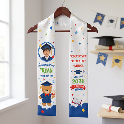 Personalized Congratulations You Did It Kid Graduation Stole – Custom Name