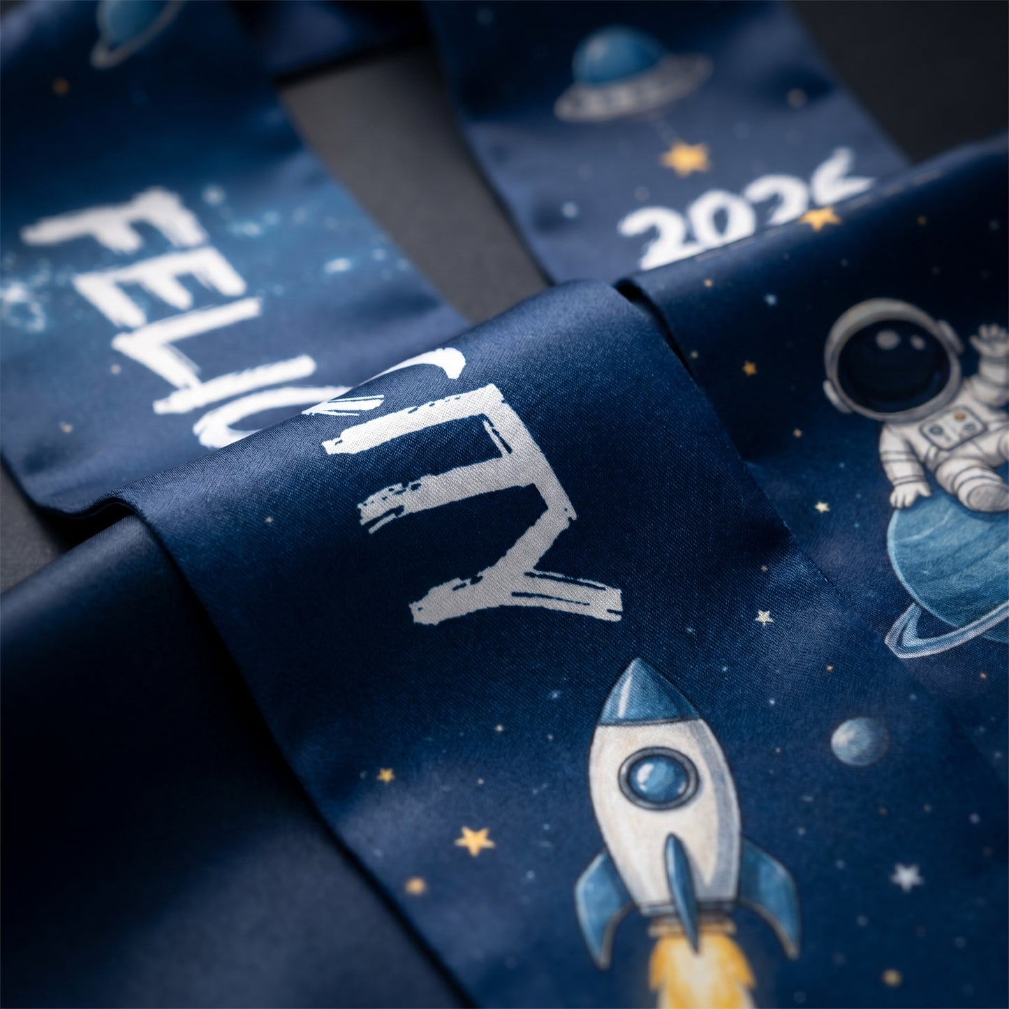 Personalized Astronaut Kid Graduation Stole – Custom Name
