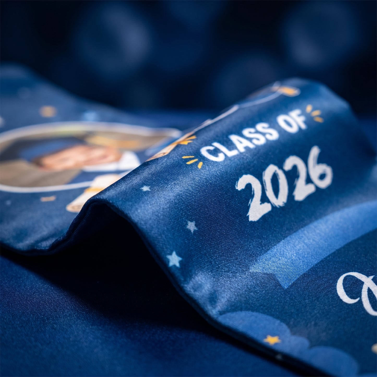 Personalized The Adventure Begins Kid Graduation Stole – Custom Name