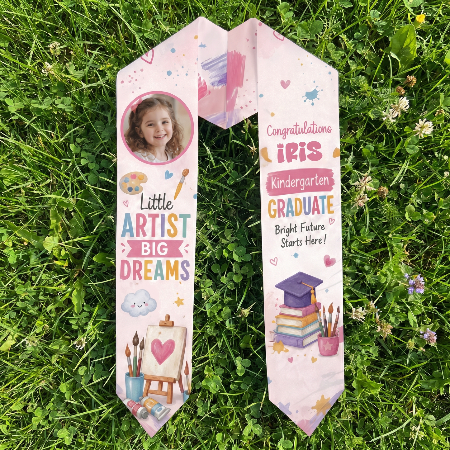 Personalized Little Artist Big Dreams Kid Graduation Stole – Custom Name