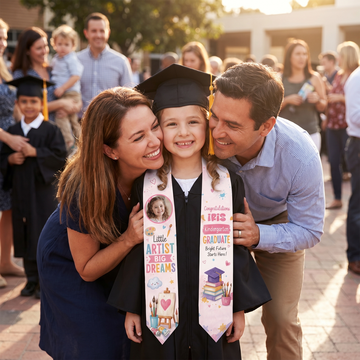 Personalized Little Artist Big Dreams Kid Graduation Stole – Custom Name