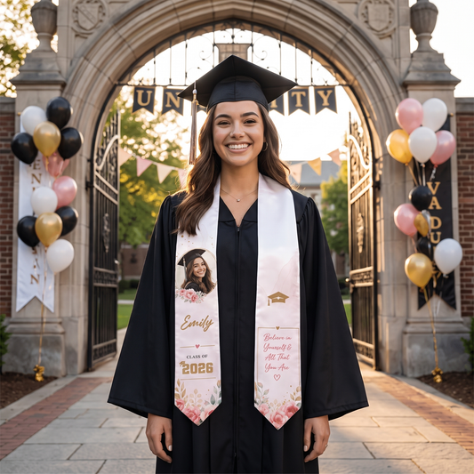Personalized Believe in Yourself and All That You Are Graduation Stole - Custom Name