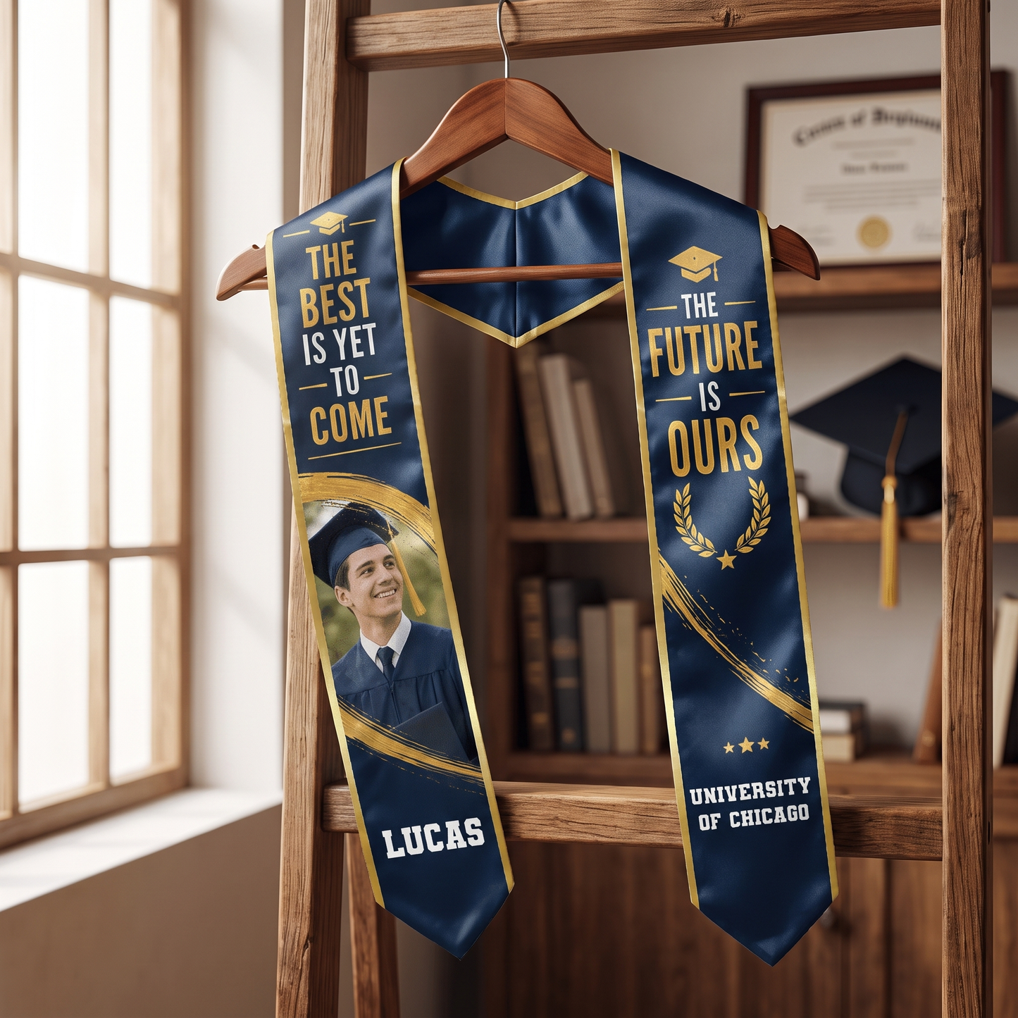 Personalized The Best Is Yet to Come The Future Is Ours Graduation Stole – Custom Photo and Name