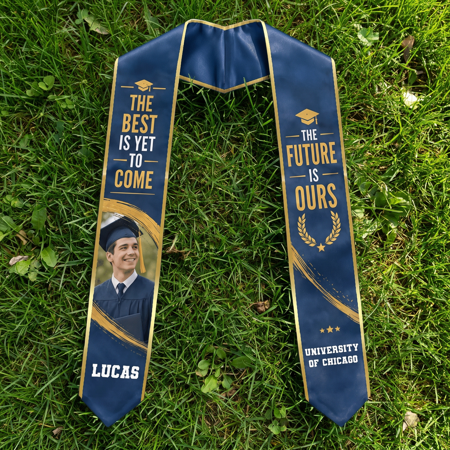 Personalized The Best Is Yet to Come The Future Is Ours Graduation Stole – Custom Photo and Name
