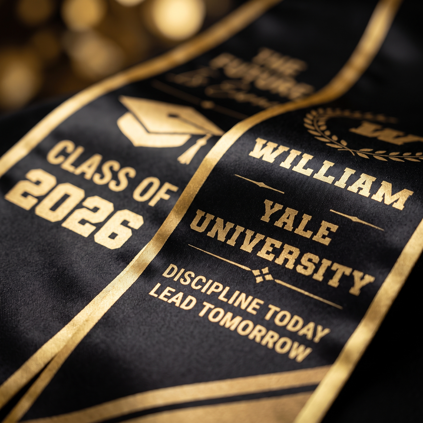 Personalized The Future Is Earned Graduation Stole – Custom Photo and Name