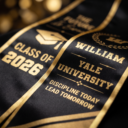 Personalized The Future Is Earned Graduation Stole – Custom Photo and Name