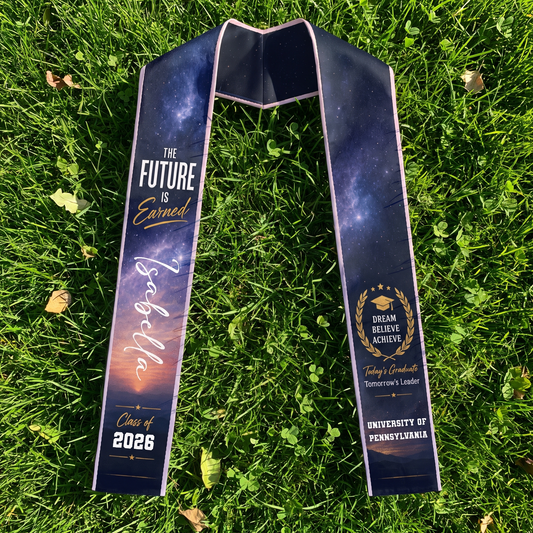 Personalized Today's Graduate Tomorrow's Leader Graduation Stole - Custom Photo and Name