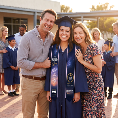 Personalized Today's Graduate Tomorrow's Leader Graduation Stole – Custom Photo and Name