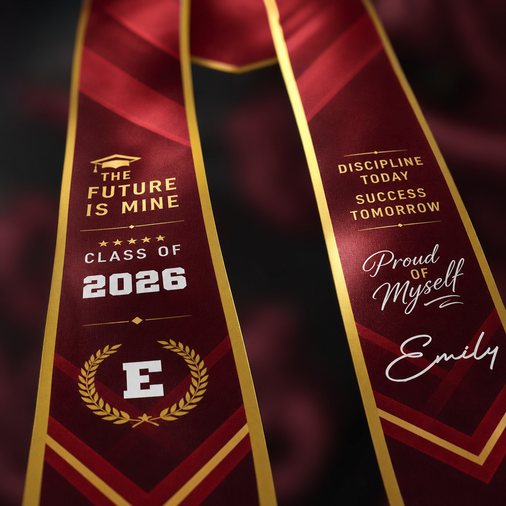 Personalized The Future Is Mine Proud of Myself Graduation Stole – Custom Photo and Name