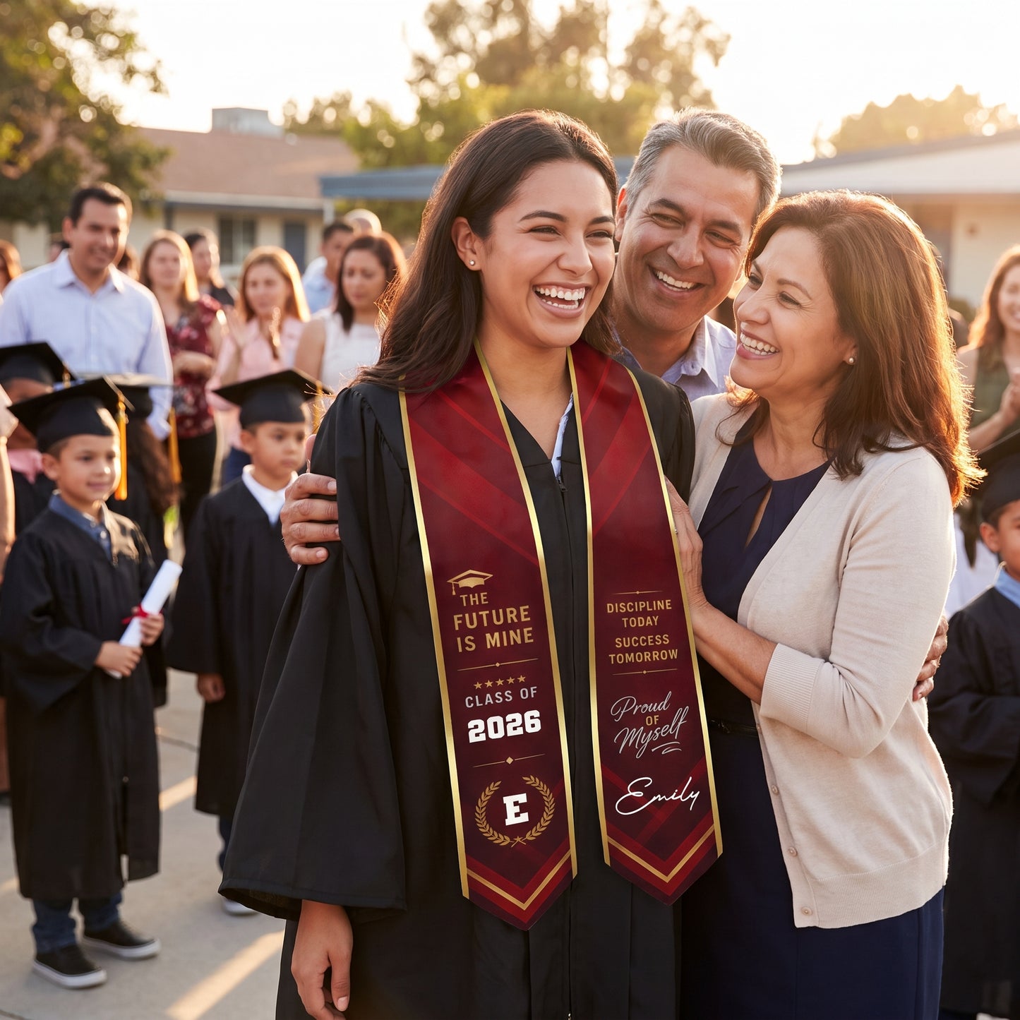 Personalized The Future Is Mine Proud of Myself Graduation Stole – Custom Photo and Name