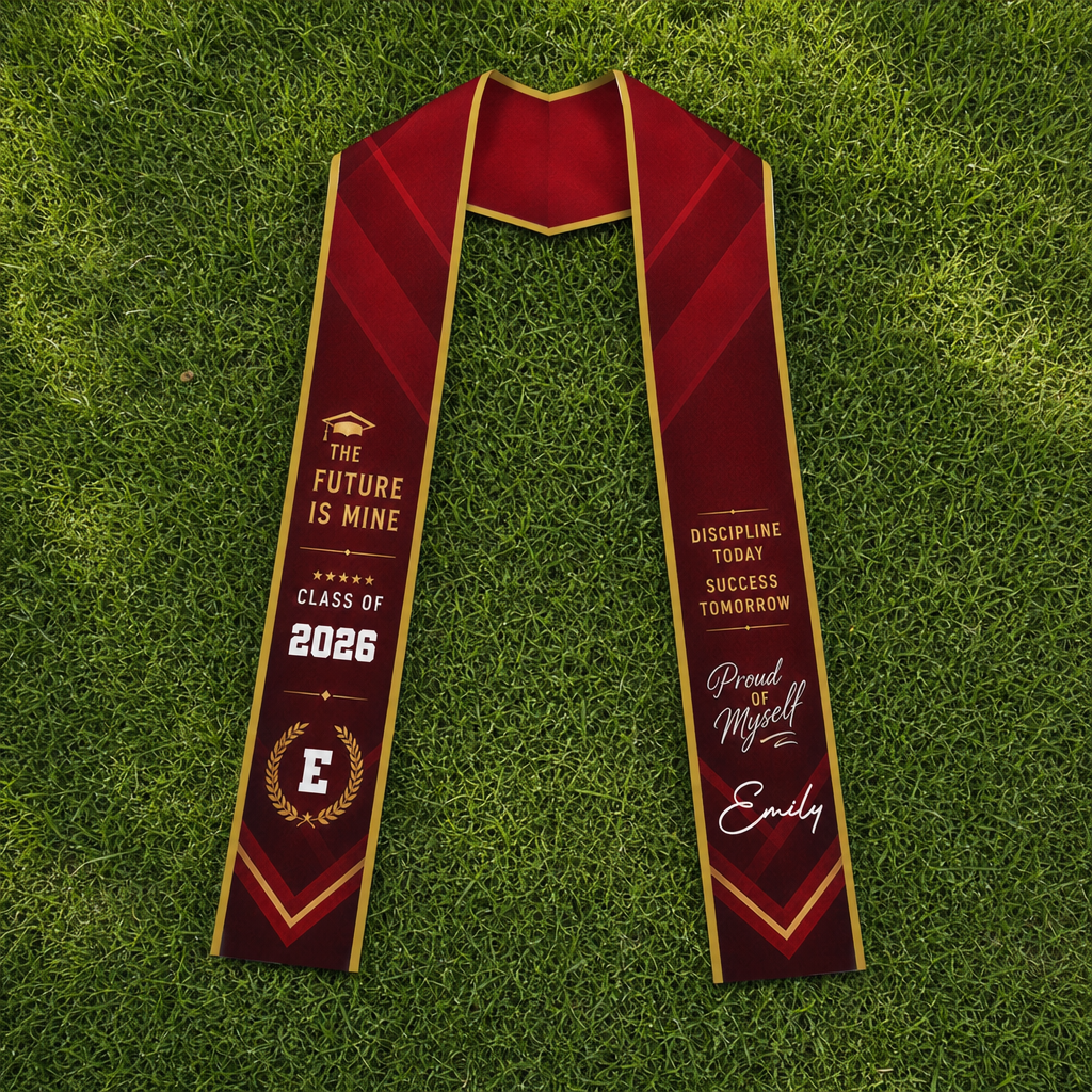 Personalized The Future Is Mine Proud of Myself Graduation Stole – Custom Photo and Name