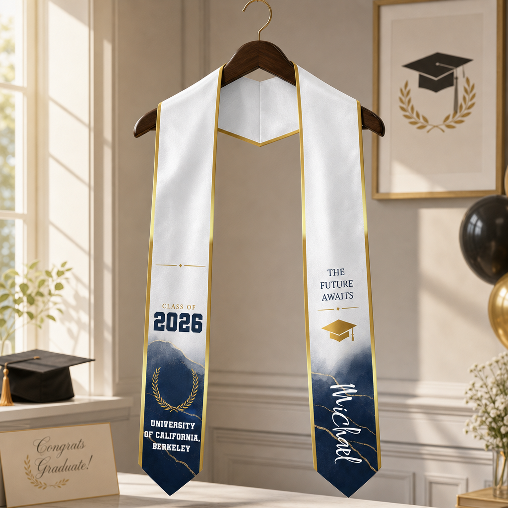 Personalized The Future Awaits Graduation Stole – Custom Photo and Name