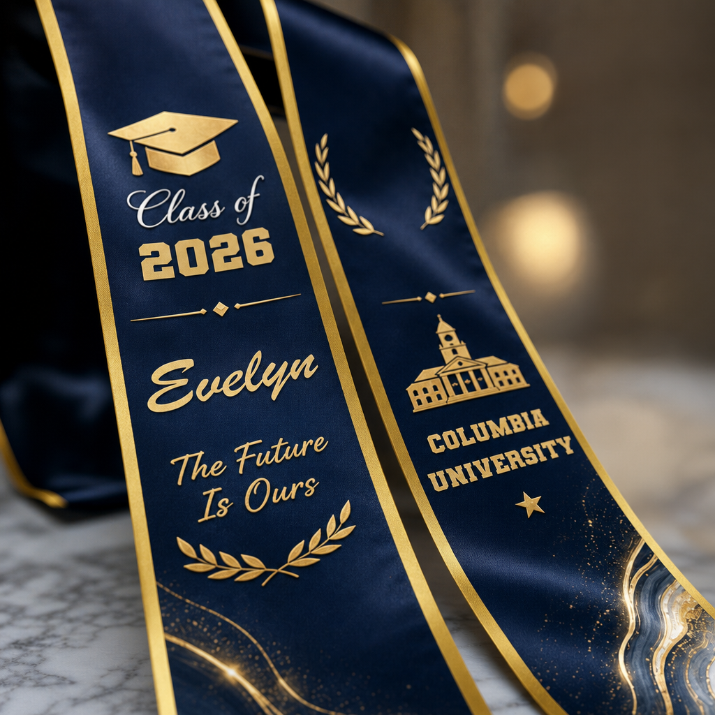 Personalized The Future Is Ours Graduation Stole – Custom Photo and Name